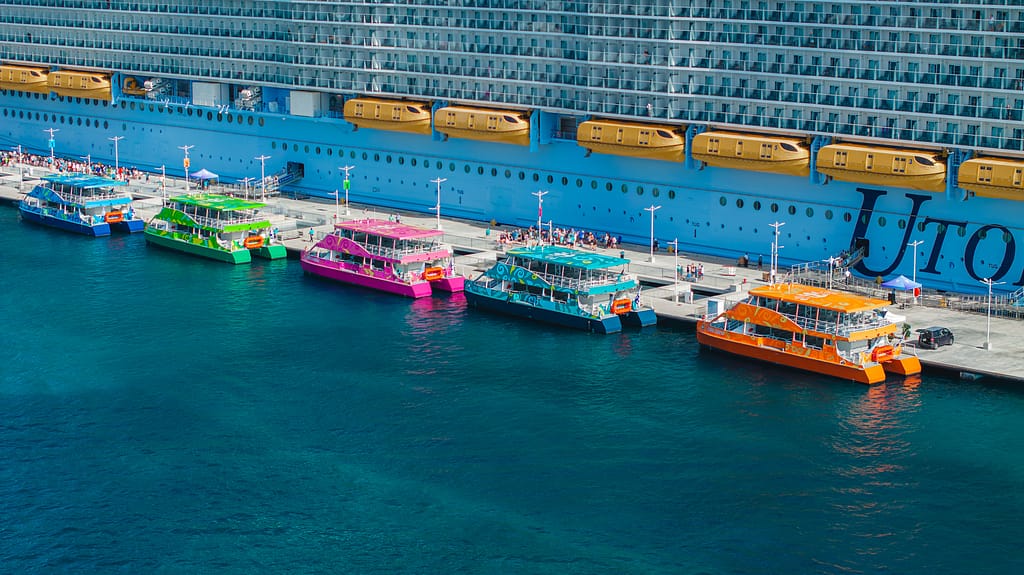 Royal Caribbean is set to deliver a bold first impression at Royal Beach Club Paradise Island with the arrival of a new fleet of water ferries, which will transport guests to the ultimate beach day at the first-of-its-kind beach club opening December 2025
