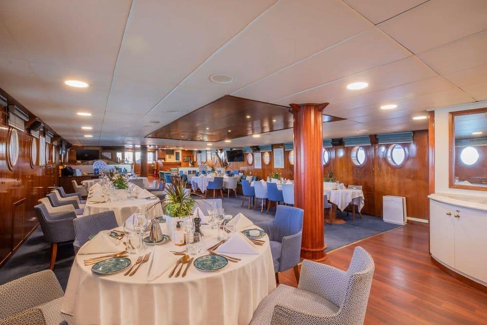 Variety Cruises' M/S Galileo Dining Area