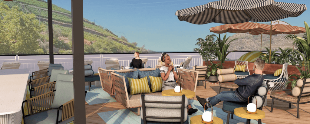 TUI River Cruises TUI Alma - Top Deck Bar, Rendered Image