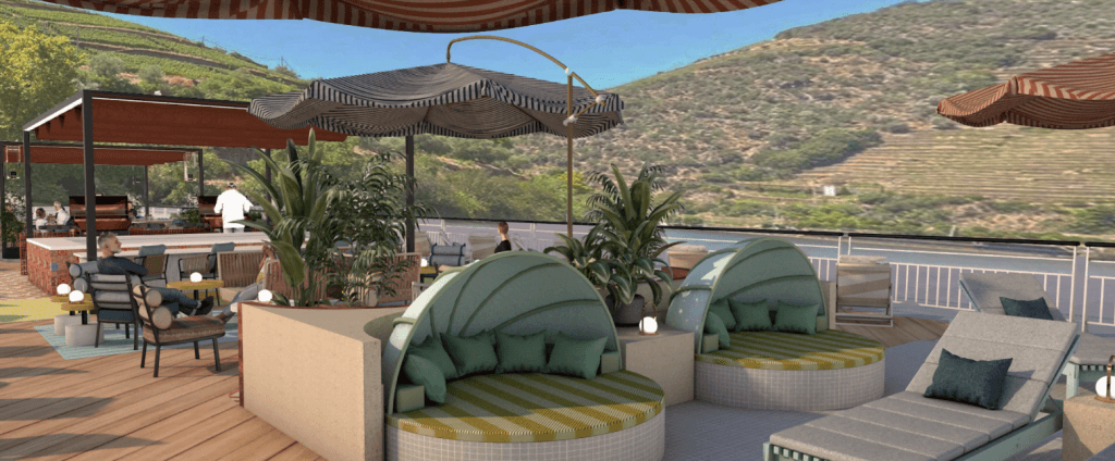 TUI River Cruises TUI Alma - Top Deck Pool Area, Rendered Image