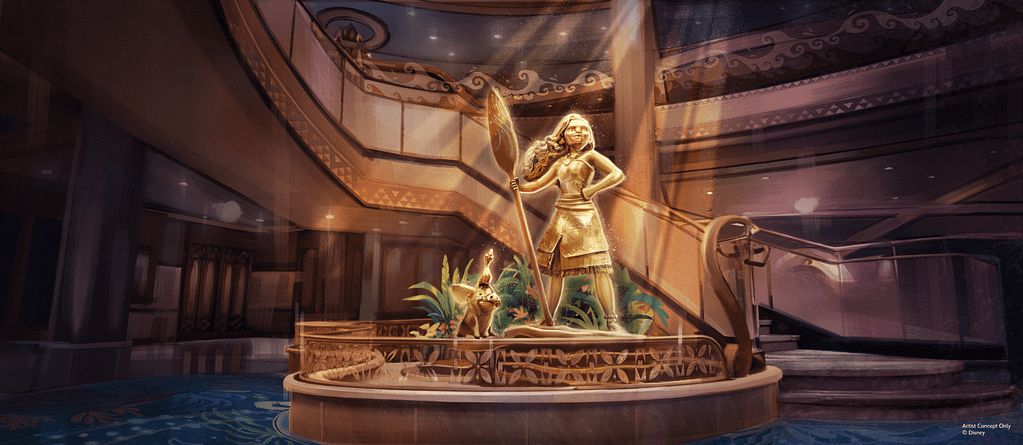 Disney Believes' Grand Hall will be infused with the optimistic spirit of exploration from Disney Animation's Moana films