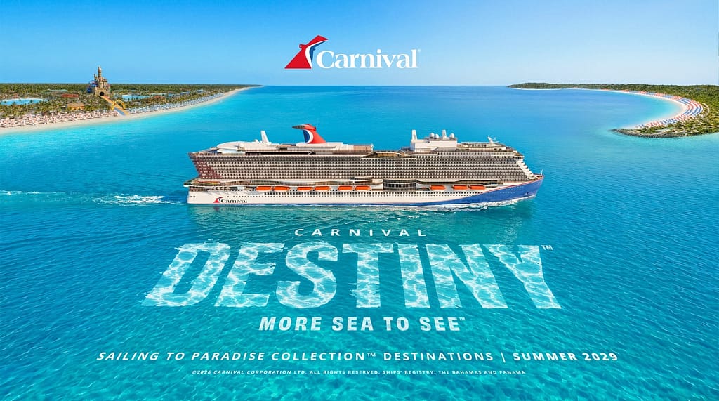Carnival Destiny coming summer 2029