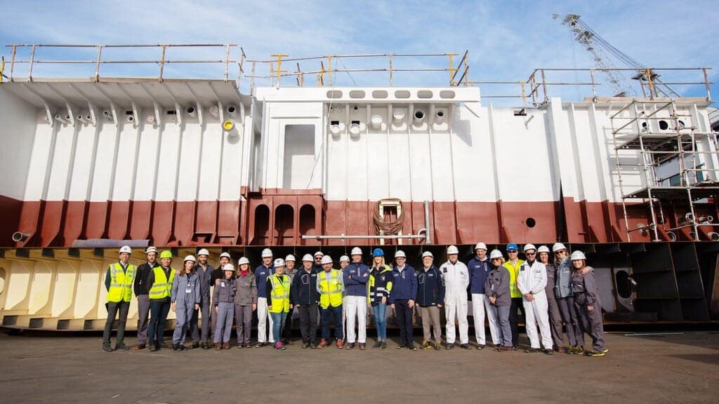 Keel Laying Of Mein Schiff Flow At The Italian Fincantieri Shipyard