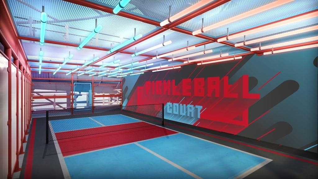 Pickleball Court - Rendered Image