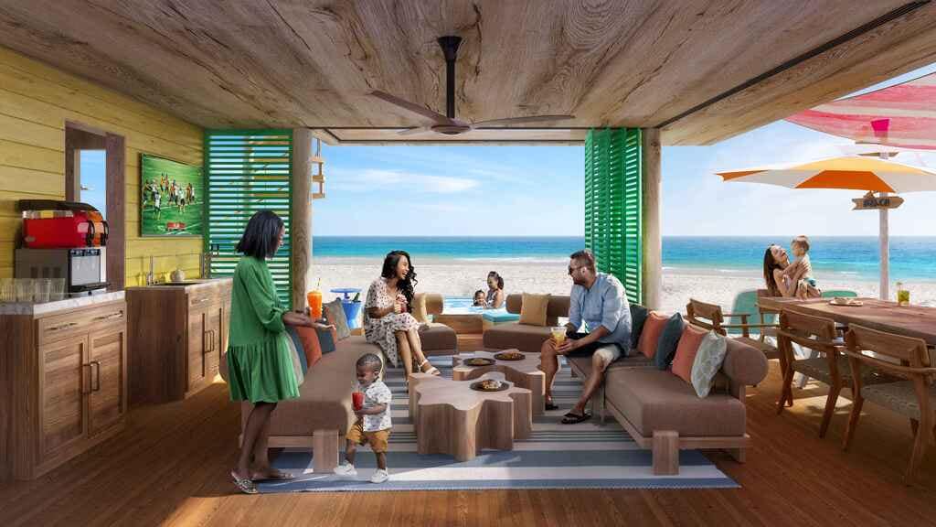 Royal Caribbean’s Royal Beach Club Paradise Island features the first Ultimate Family Cabana – a one-of-its-kind, two-story private retreat, fit for families of up to 12. Highlights include a dedicated whirlpool, frozen drink machine, thrilling slide, private bathroom, personal attendant and more