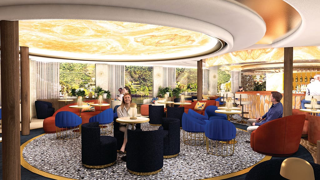 TUI River Cruises' Luzia Novo Lounge - Rendered Image