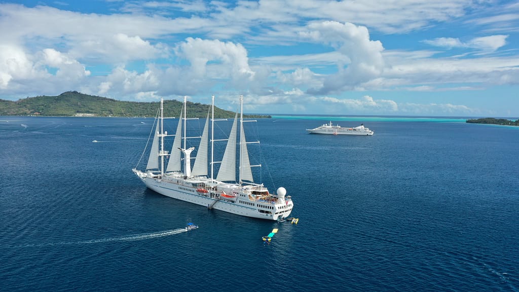 Windstar Cruises' Wind Spirit and Star Breeze in Tahiti