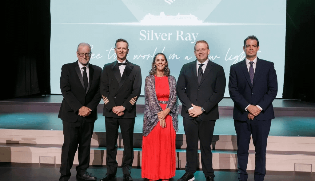Silver Ray’s Godmother, Dr. María Josefina Olascoaga, named the second ultra-luxury ship in the Nova Class — one of Silversea's most energy efficient and spacious ship classes.