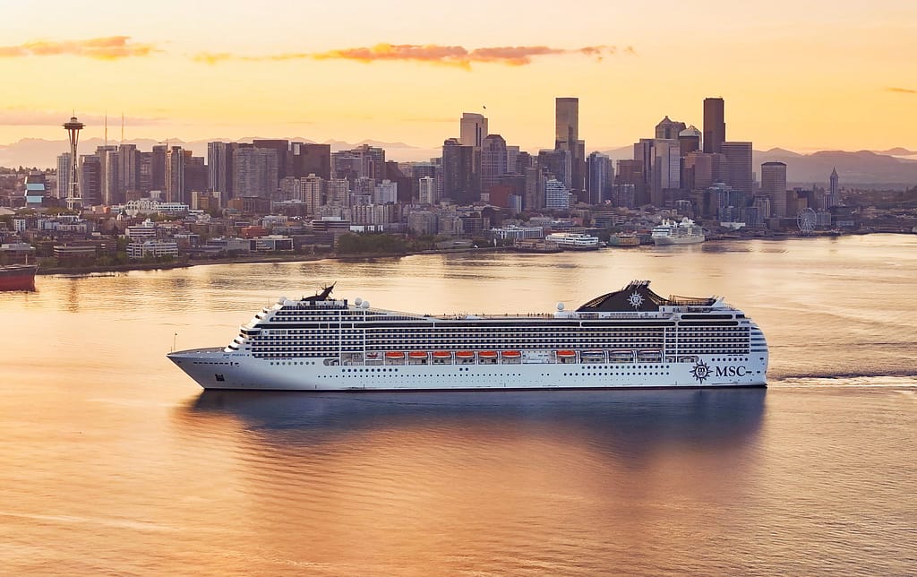 MSC Poesia arrives in Seattle