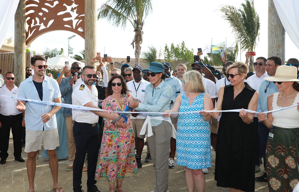 Ribbon cutting ceremony for Carnival Cruise Lines' RelaxAway, Half Moon Cay
