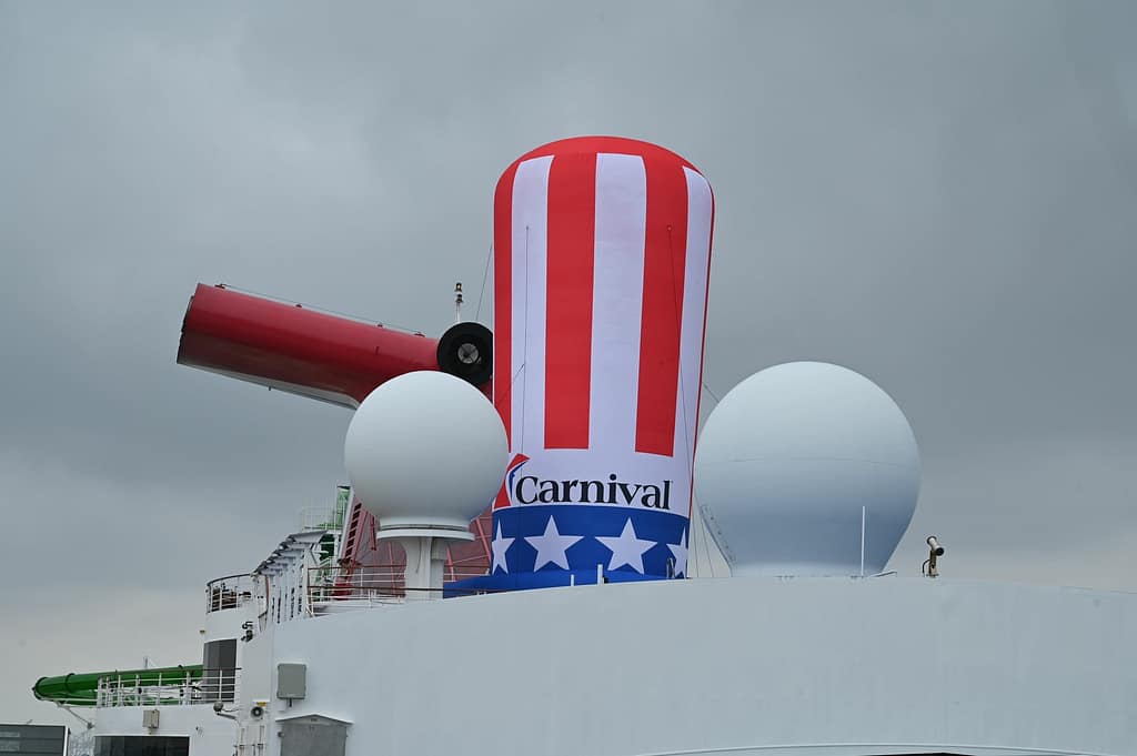 Carnival Pride boasts 40-foot inflatable Uncle Sam's hat aboard ship