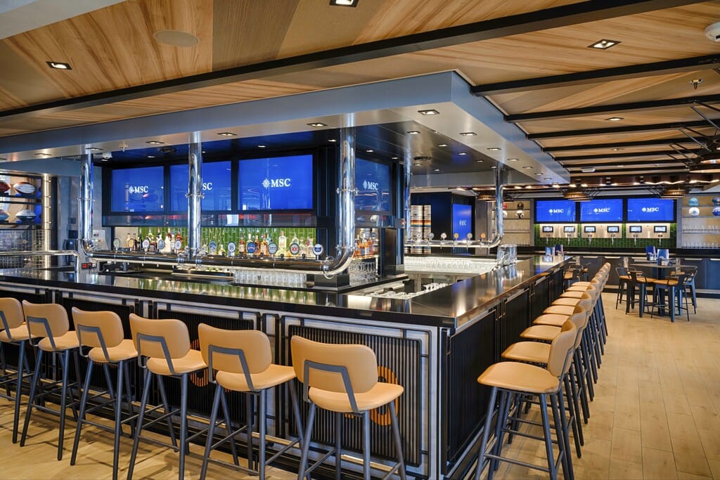 MSC Cruises guests will be able to watch the matches in a wide variety of onboard venues