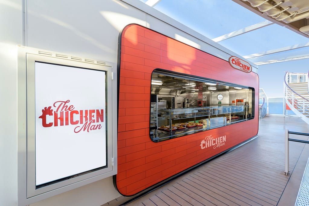 The Chicken Man grab and go dining option on MSC Seashore