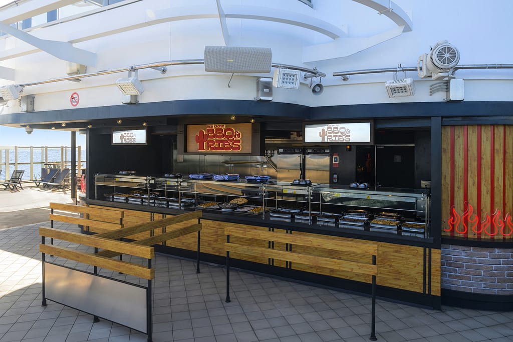 Red Cactus BBQ & Ribs grab and go dining option on MSC Seashore