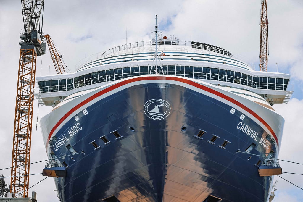 Carnival Magic returns from dry dock showcasing new bow crest