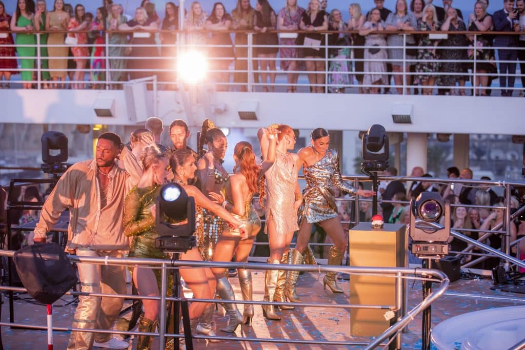 The celebration opening ceremony of the Marella Voyager, a TUI cruise ship in Malaga, Spain 2023.