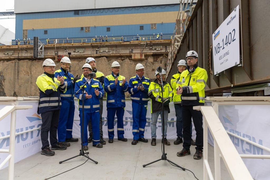 Royal Caribbean International kicked off the start of physical construction on the third Icon Class vacation that debuts in 2026. A keel-laying celebration took place at Finnish shipyard Meyer Turku, where the first block of the soon-to-be-named ship was lifted and placed onto a layer of freshly minted coins.