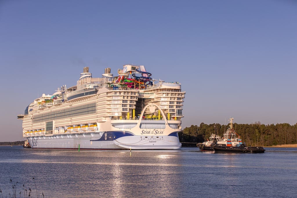 Royal Caribbean’s highly anticipated Star of the Seas sets sail to the open ocean for the first time