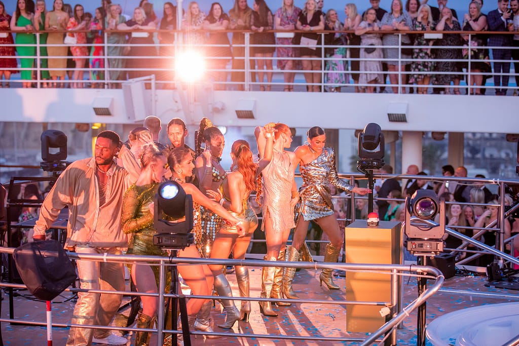 The celebration opening ceremony of the Marella Voyager, a TUI cruise ship in Malaga, Spain 2023.