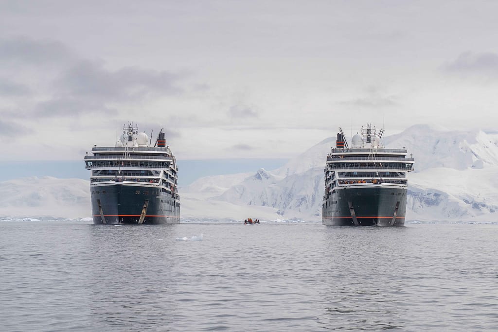 Seabourn Pursuit and Seabourn Venture in Antarctica