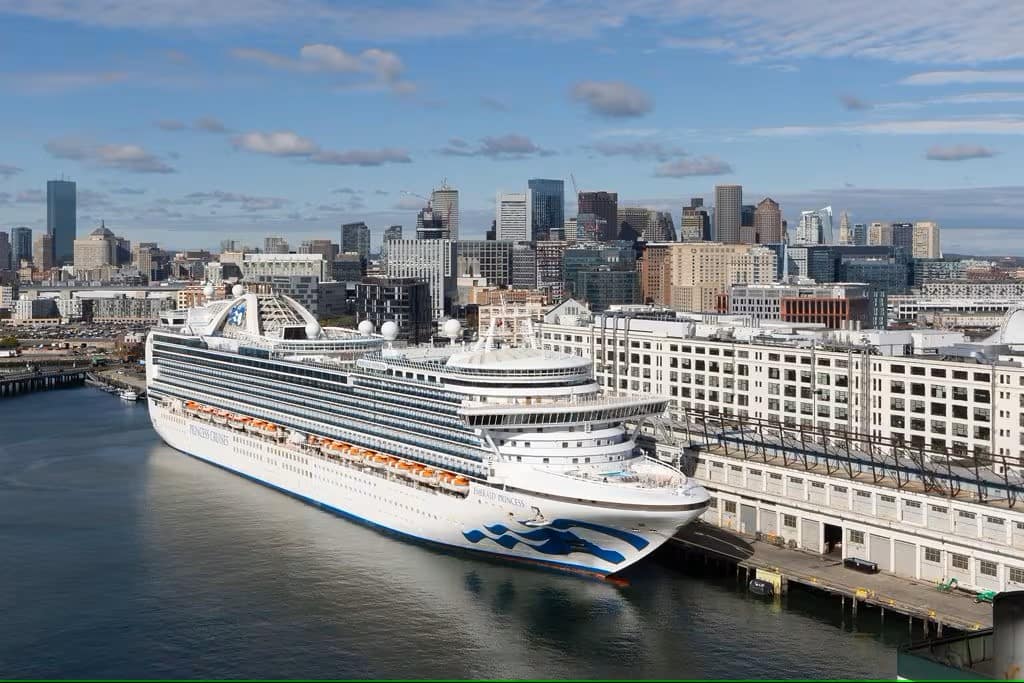 Emerald Princess arrives in Boston, Massachusetts