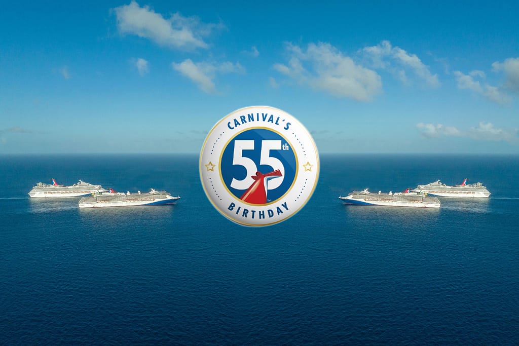 In 2027, Carnival Cruise Line to Mark 55th Birthday With Celebratory Ship Meetups at Sea