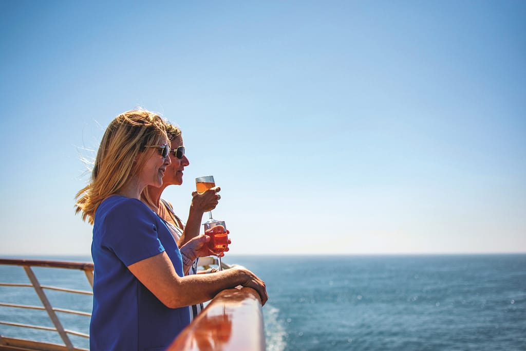 Friends on deck on Fred. Olsen Cruise Lines Bolette