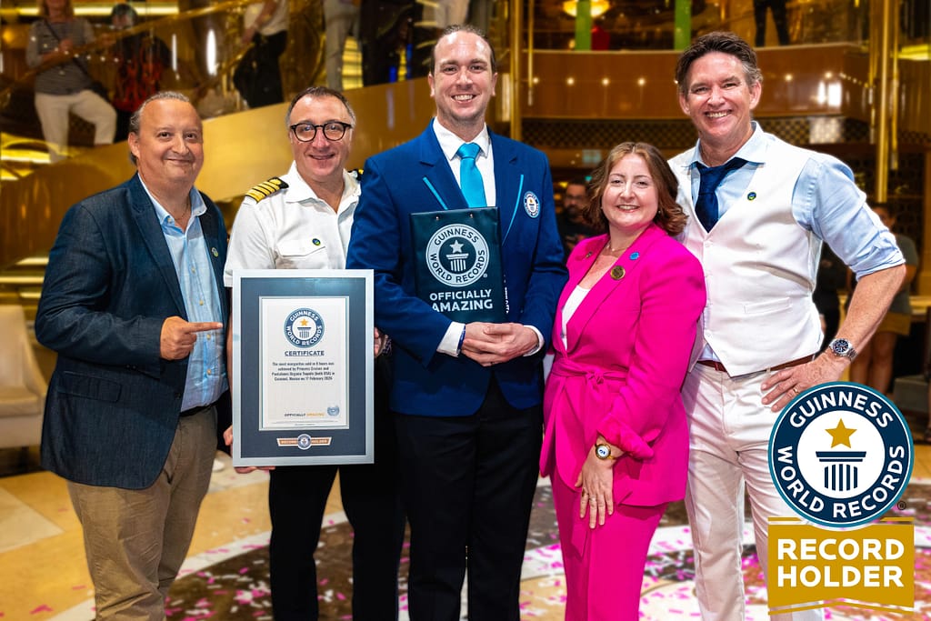 Princess Cruises raised a salted-rim glass to National Margarita Day in record-breaking style, breaking a new Guinness World Records™ title for the Most Margaritas Sold in 8 Hours