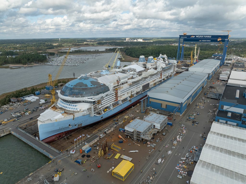 Royal Caribbeans' Star of the Seas Floats Out at the Meyer Turku shipyard in Turku, Finland