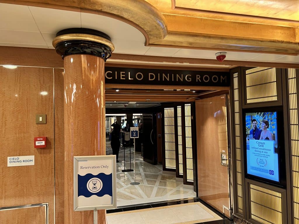 Cielo Restaurant, Sky Princess