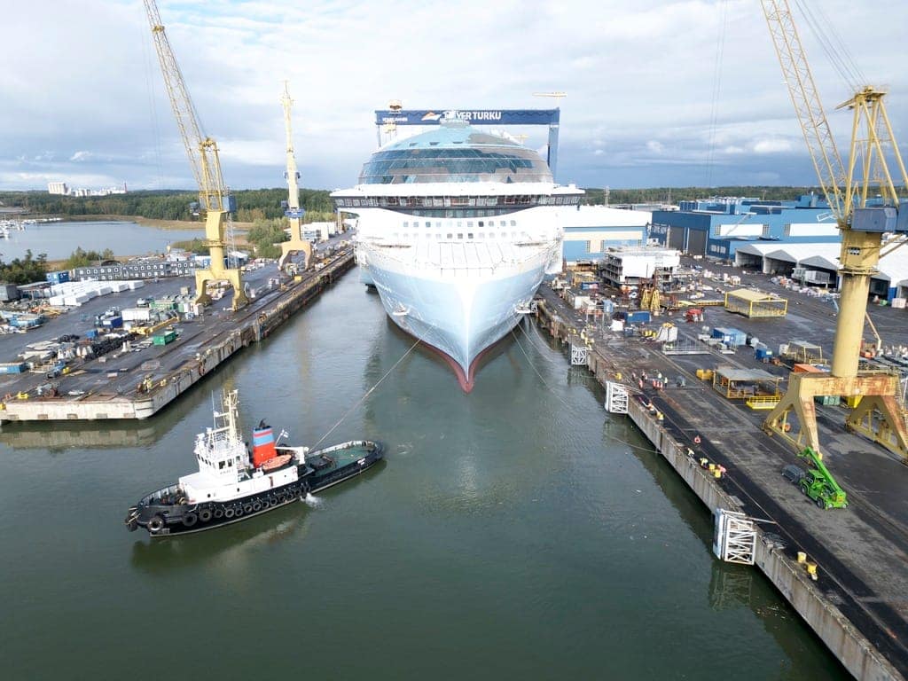 Royal Caribbeans' Star of the Seas Floats Out at the Meyer Turku shipyard in Turku, Finland