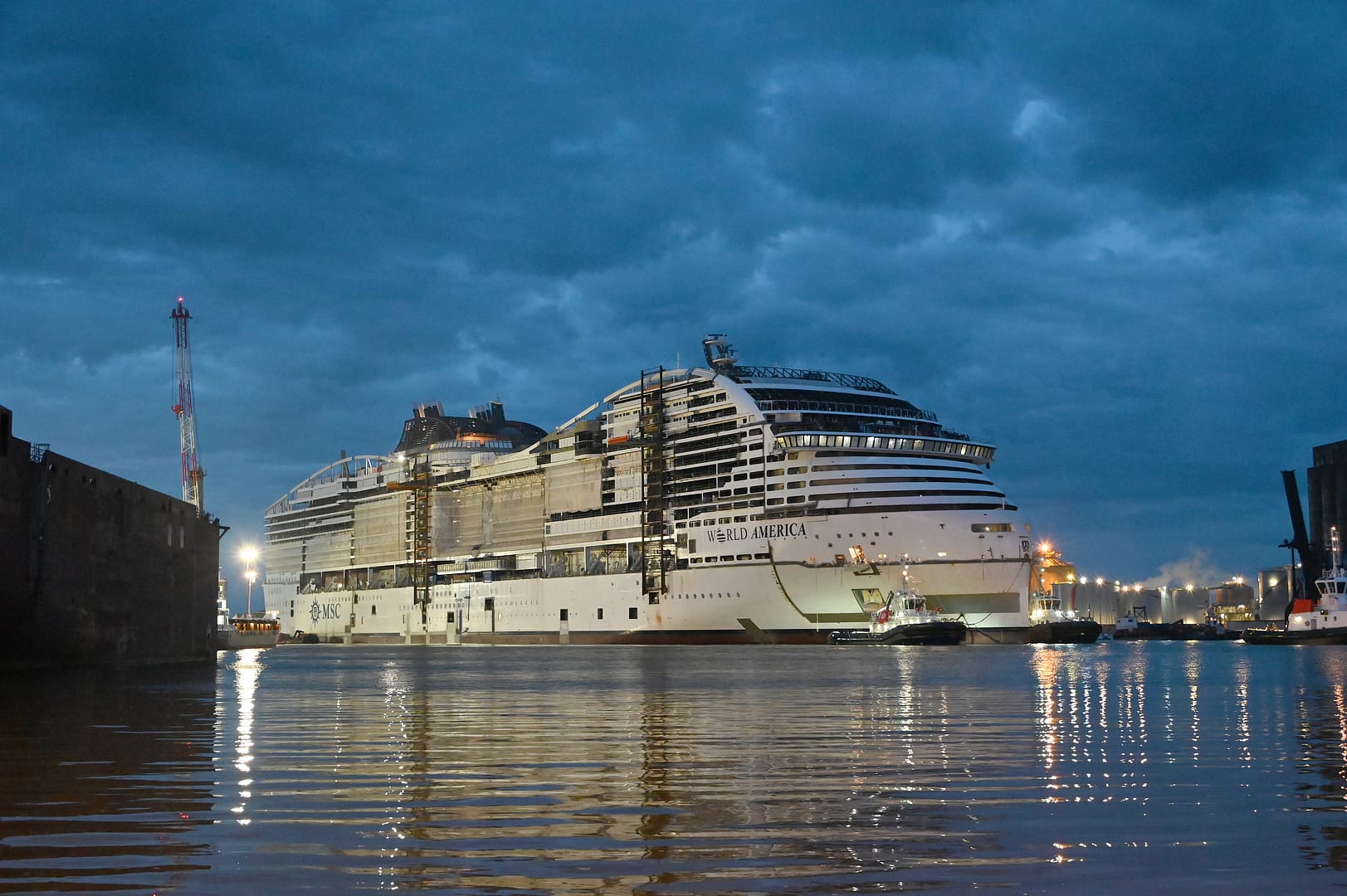 MSC World America Float Out from Chantiers de l’Atlantique