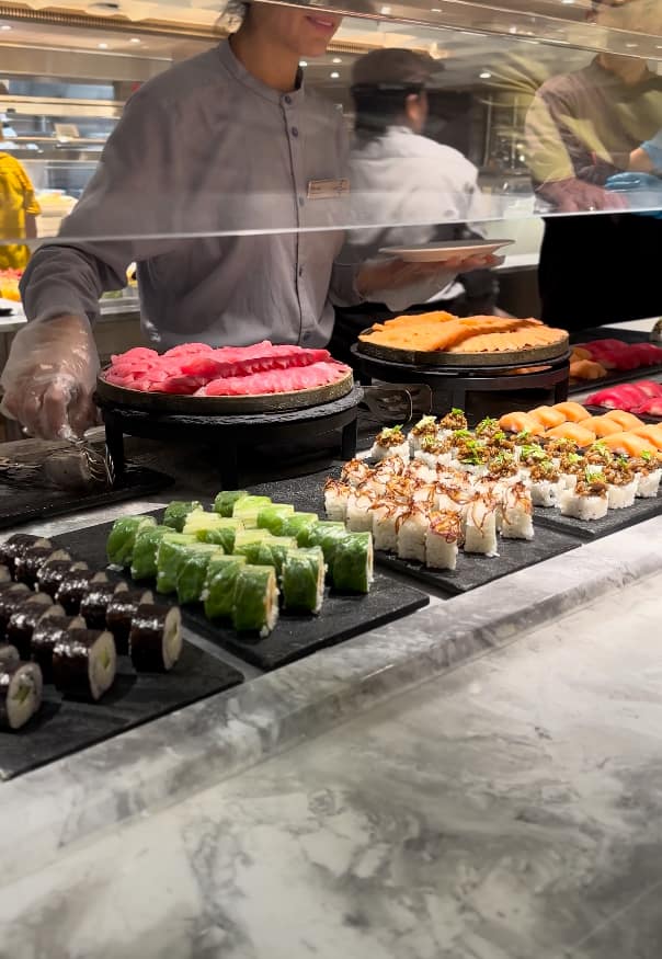 Oceania Cruises - A range of Sushi available from the Terrace Café