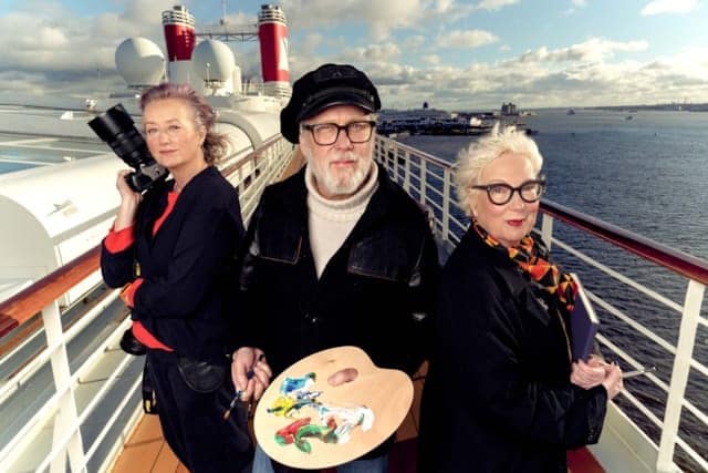 Comedian-turned-artist Jim Moir (aka Vic Reeves), best-selling author Jenny Eclair, and celebrity photographer Scarlet Page