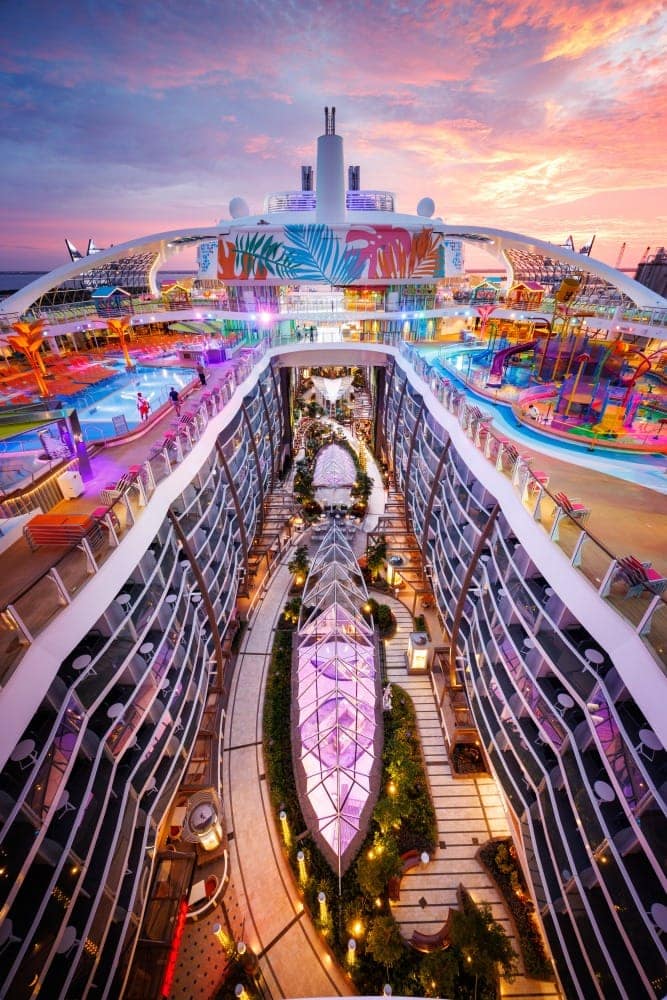 The vibes across the five pools on Royal Caribbean’s Utopia of the Seas range from upbeat to low key. From resort-style pools with The Lime & Coconut bar at the center of the party and spots to grab a bite to eat, like The Spare Tire food truck, to the laidback Solarium for adults, there’s something for everyone on the ultimate short getaway. Credit: sbw-photo