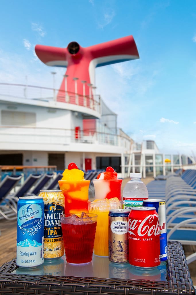 Carnival Cruise Lines' Cheers! Zero Proof Selection on Deck