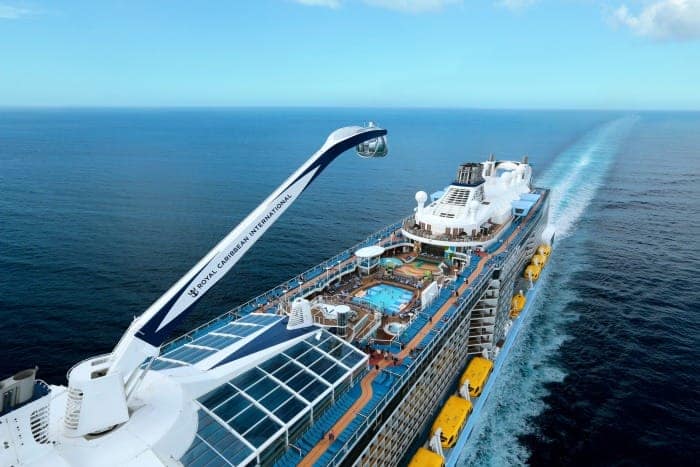 Royal Caribbeans' Quantum of the Seas - North Star, the signature glass observation capsule, takes guests more than 300 feet above the ocean