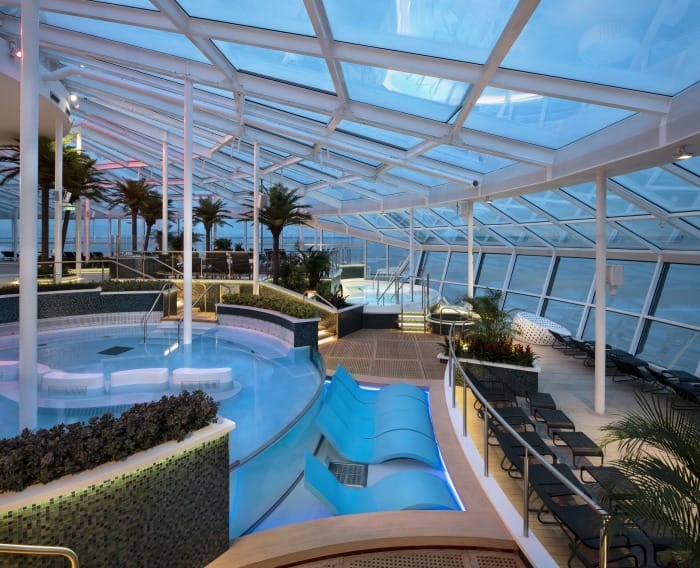 The Solarium on board Royal Caribbeans' Spectrum of the Seas
