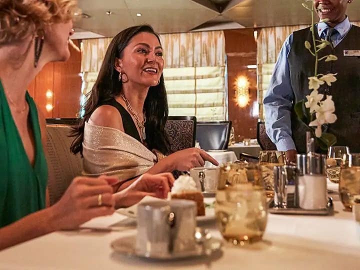 Dining at Holland America Lines' Pinnacle Grill Restaurant