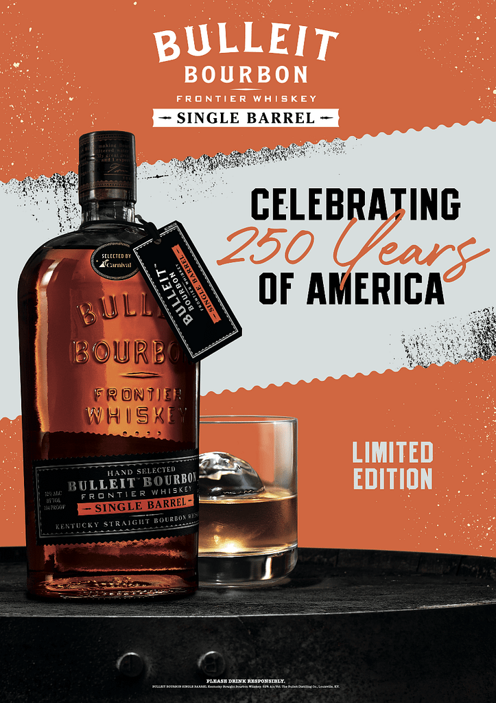 Starboard is partnering with Carnival Cruise Line and Diageo to introduce a limited-edition Bulleit Bourbon as part of their celebration of America’s 250th anniversary