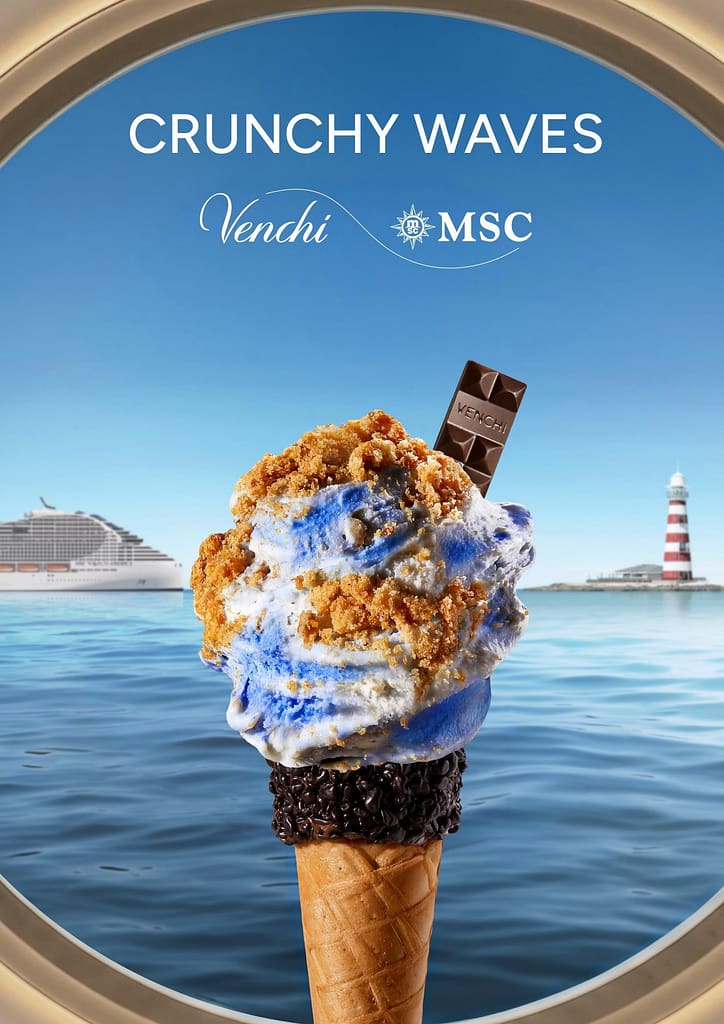 MSC World Asia will debut the largest Venchi experience at sea - a 300m² destination combining a chocolate boutique, café and artisanal gelateria