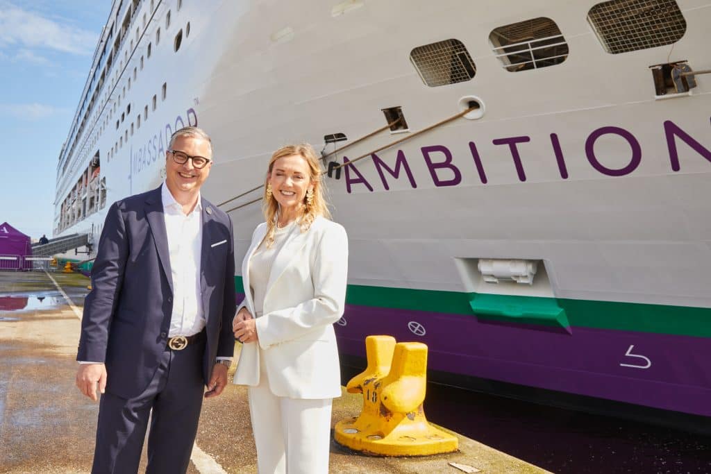 Ambassador CEO Christian Verhounig and Ambition's Godmother Shirley Robertson, OBE