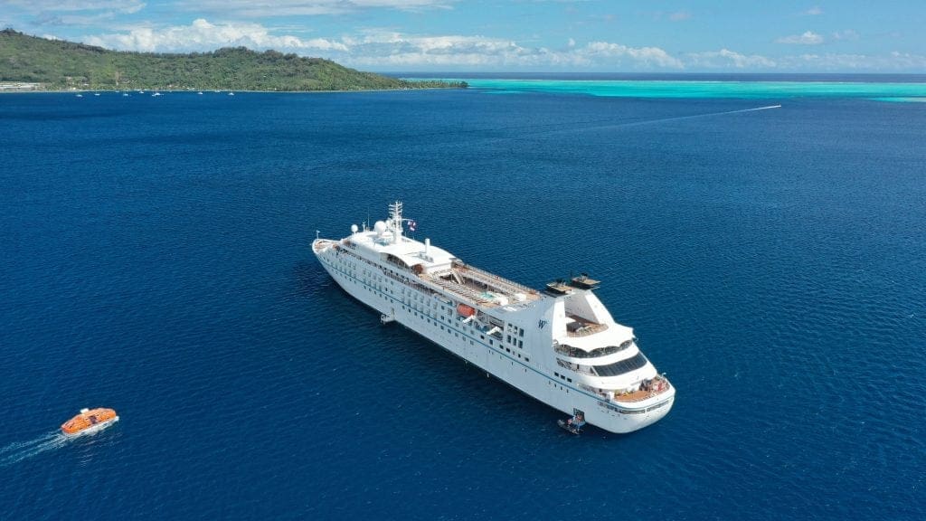 Windstar Cruises'  Star Breeze in Tahiti