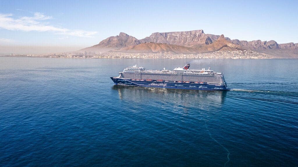 Mein Schiff 2 off Cape Town, South Africa
