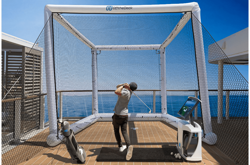 Launching in December 2025 aboard Silver Dawn, 'SeaDrivePro' by Off the Deck is the world's first fully portable golf entertainment system
