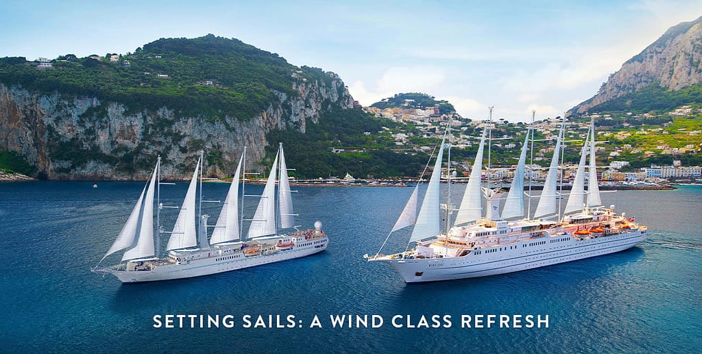 Two of Windstar Cruises' gorgeous sailing ships