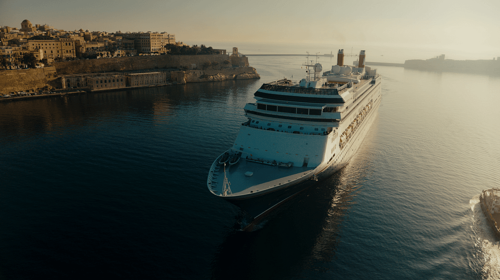 Fred. Olsen Cruise Lines - Ship in Valetta Harbour - © Fred. Olsen Cruise Lines 2023.