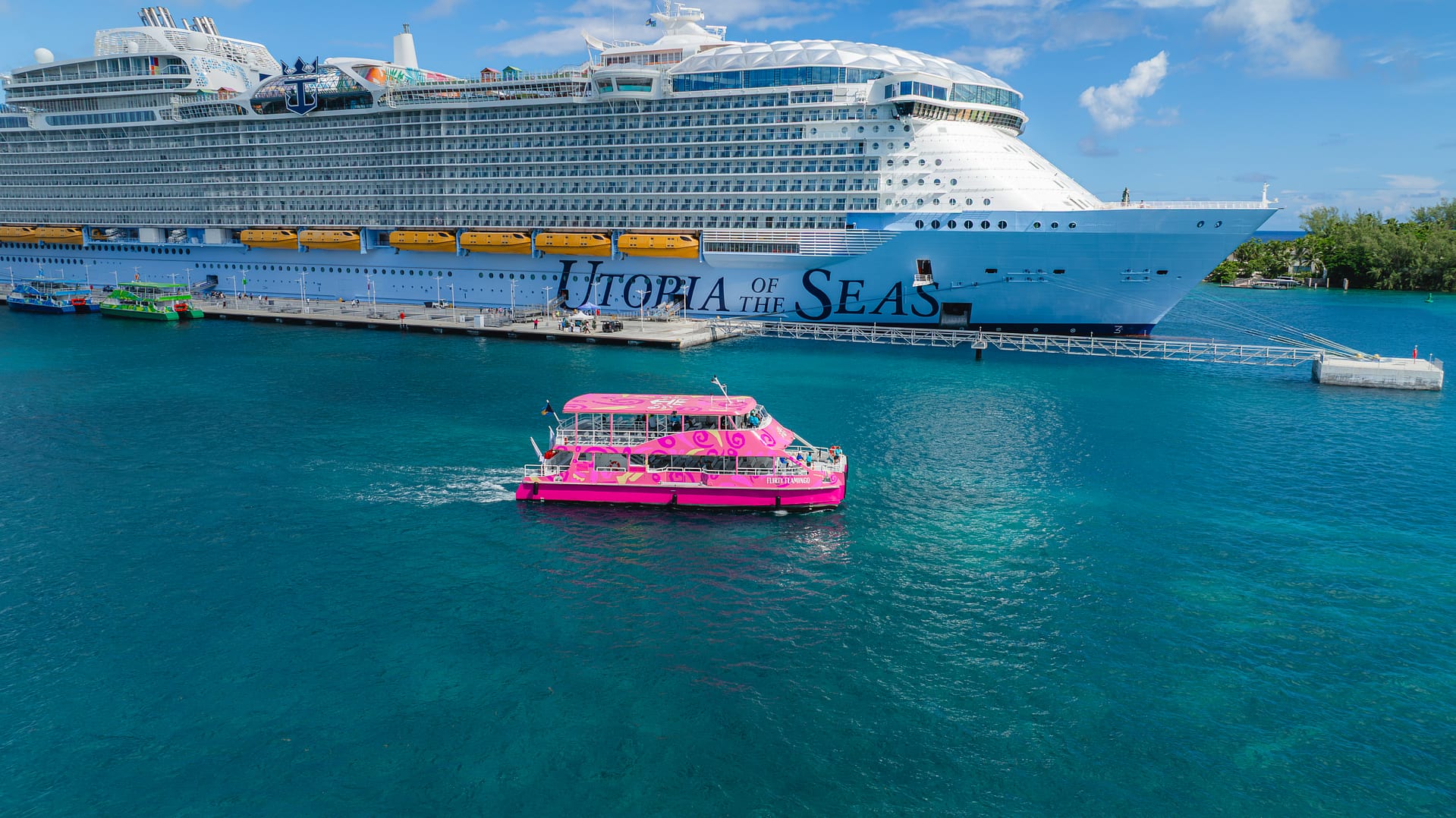 Royal Caribbean is set to deliver a bold first impression at Royal Beach Club Paradise Island with the arrival of a new fleet of water ferries, which will transport guests to the ultimate beach day at the first-of-its-kind beach club opening December 2025