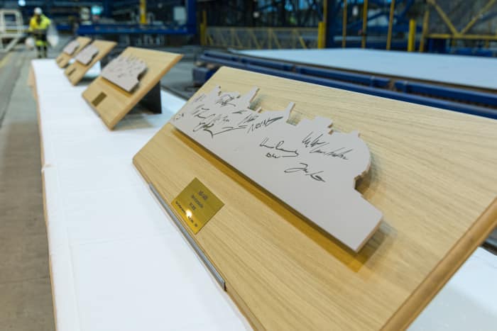 Royal Caribbean’s fifth Icon Class ship has officially started construction with the first cut of steel