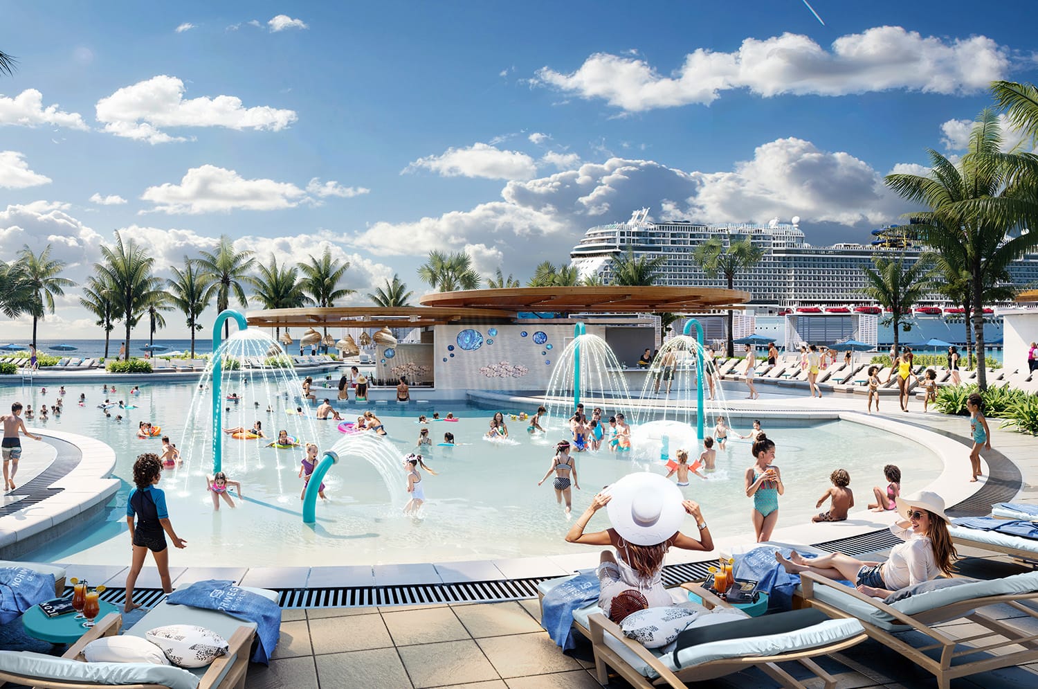 Norwegian Cruise Lines' Great Stirrup Cay Kids Pool Area